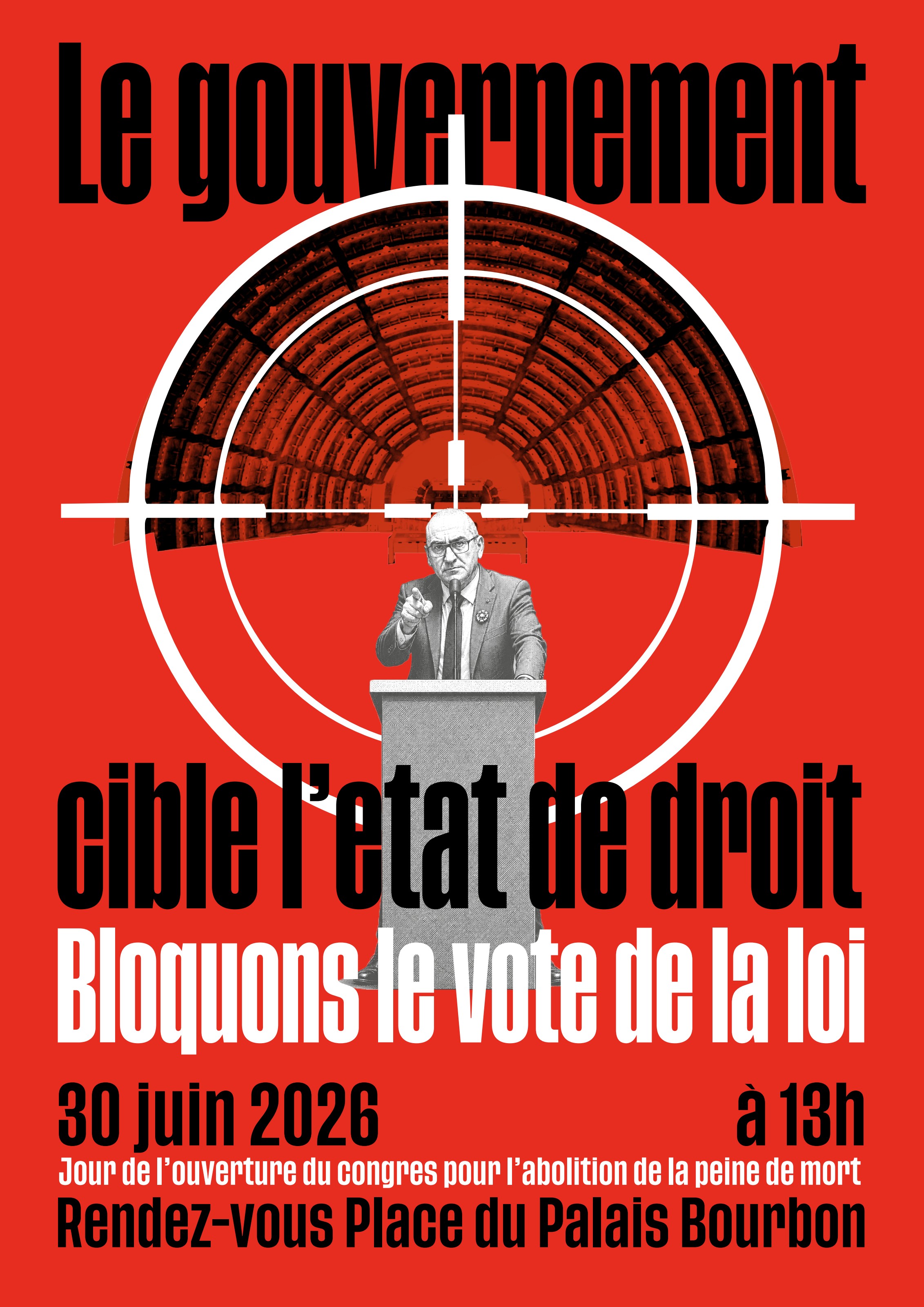 Affiche — Le gouvernement cible l'état de droit